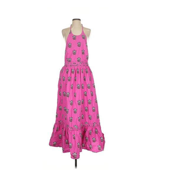 RHODE salena maxi dress in hot pink marigold flower - Picture 3 of 5